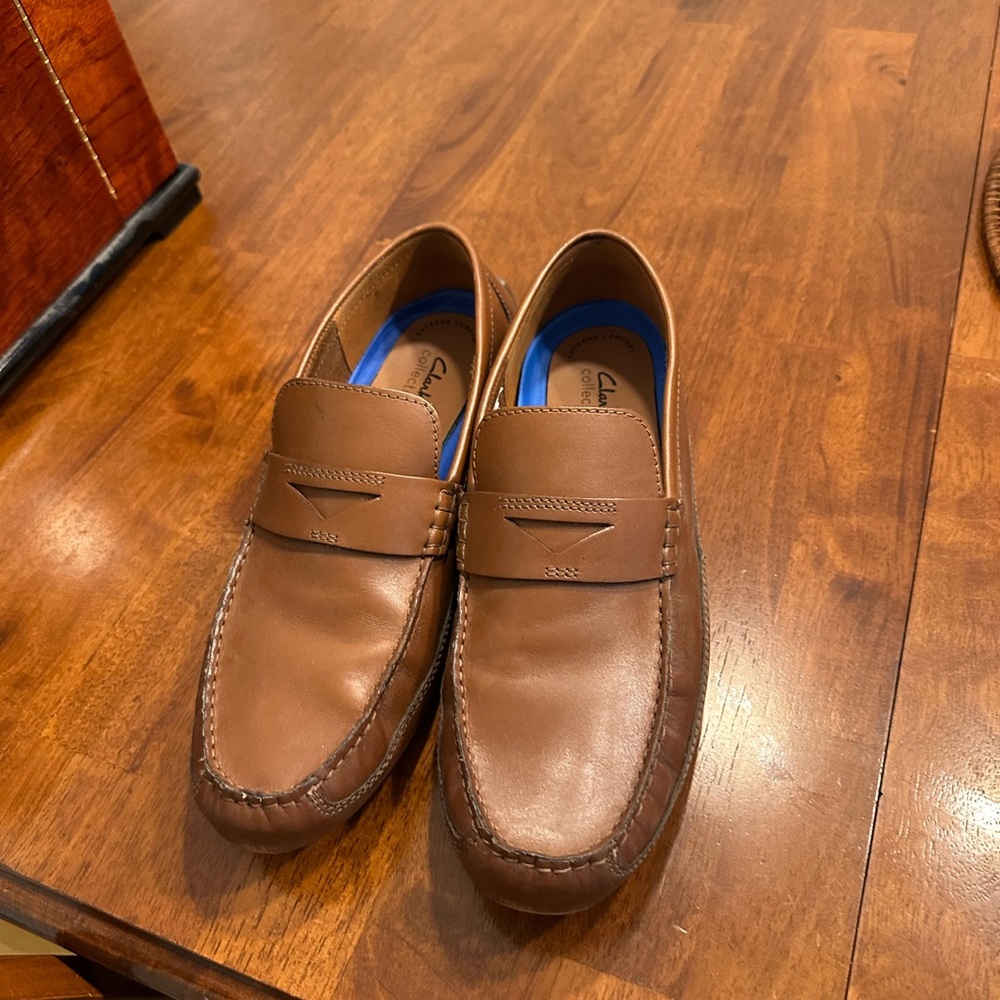 Men's Clarke Brown Leather Loafers